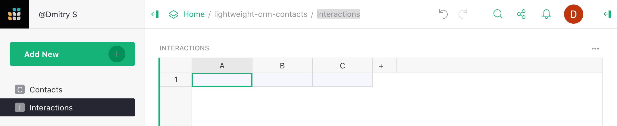 interactions-table